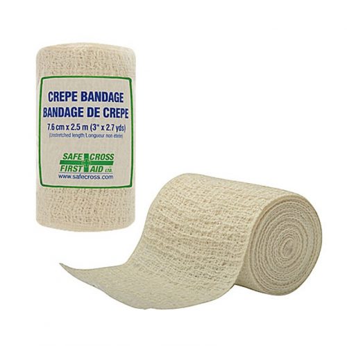 Bandage en crêpe en rouleau 3 po | Safe Cross