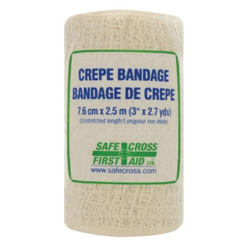 Bandage en crêpe en rouleau 3 po | Safe Cross