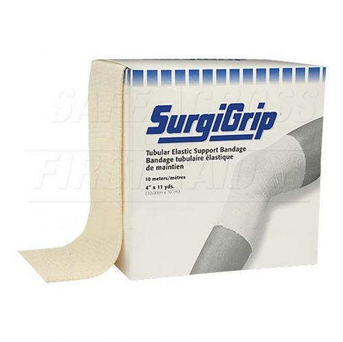 Bandage de support élastique tubulaire (F) pour une utilisation sur de grands genoux ou cuisses
